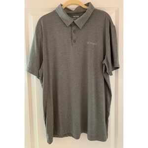 Columbia Men's Omni-Wick Polo Shirt Gray XL Moisture-Wicking Activewear G020
